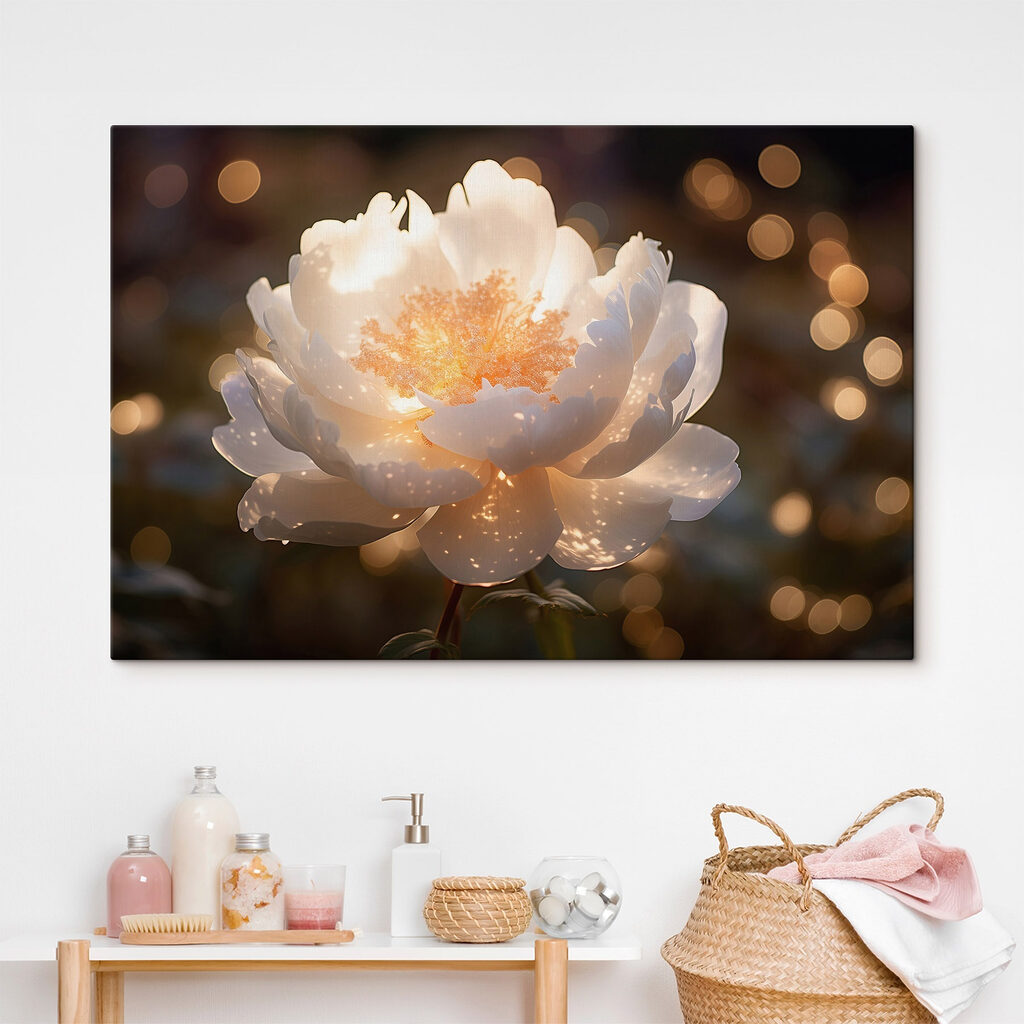 White flower with yellow center White flower with yellow center