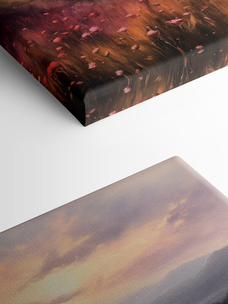 Field of flowers with mountains in the background