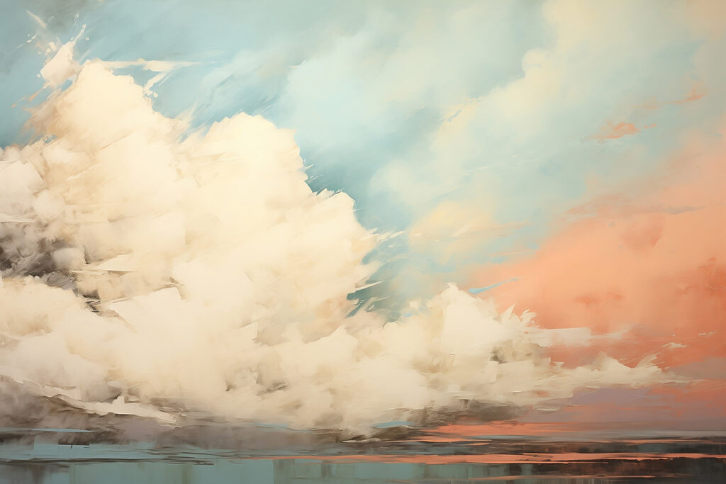 Painting of clouds in the sky