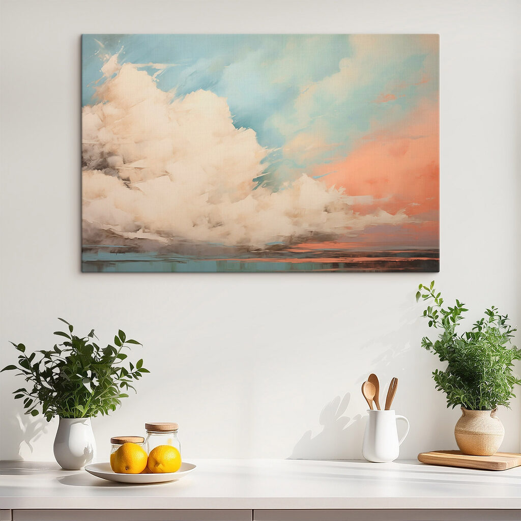 Painting of clouds in the sky