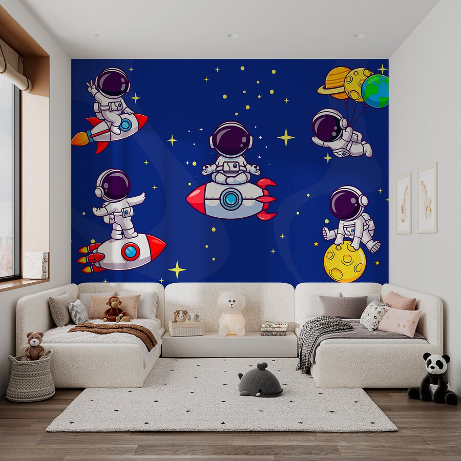 Desen animat astronaut în spațiu