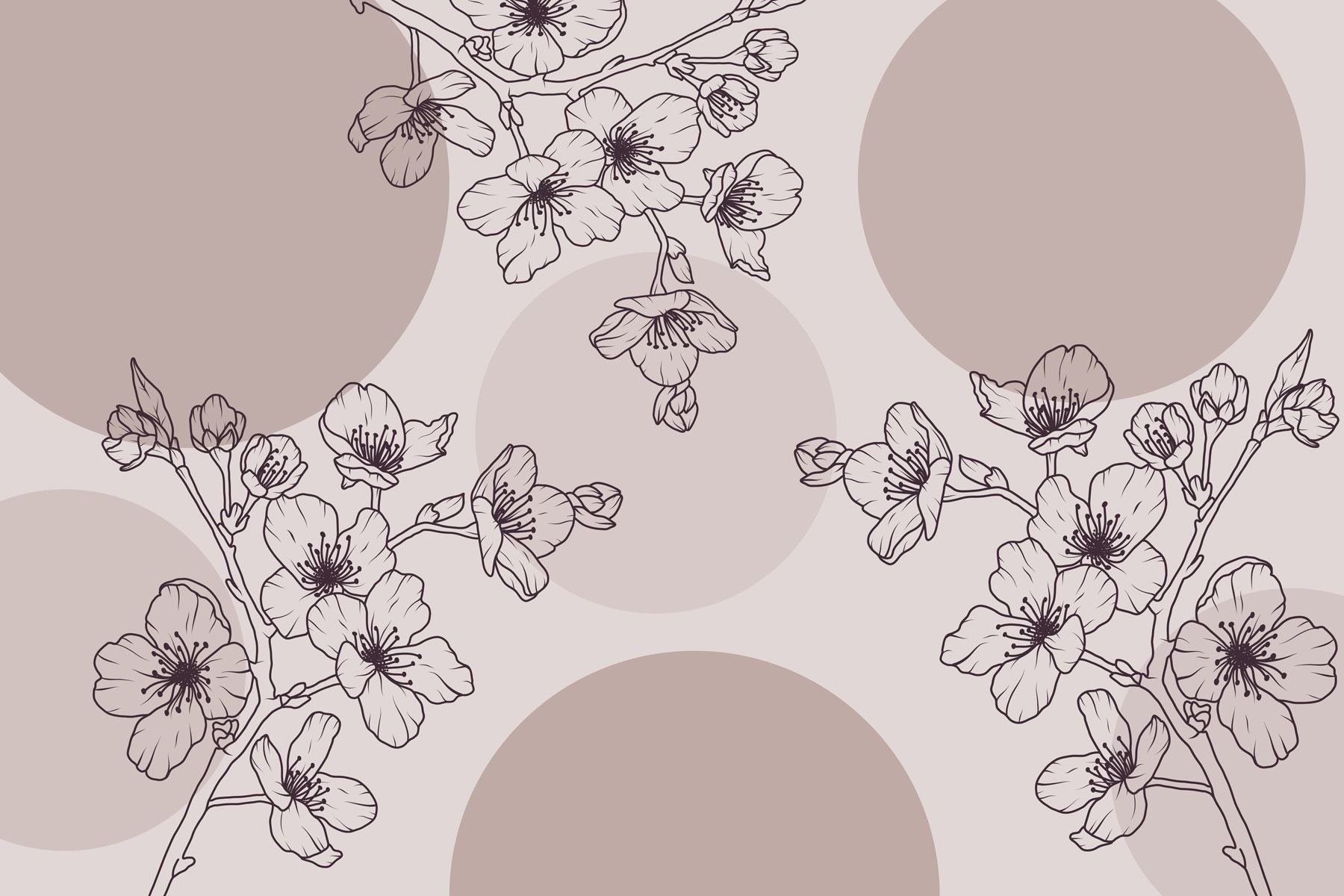 Delicate blossoms in soft hues