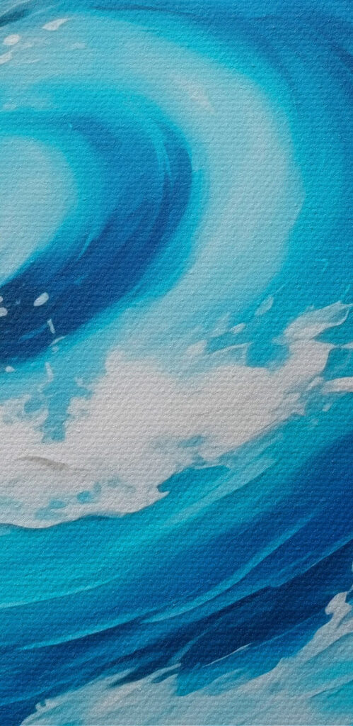 Blue and white swirl