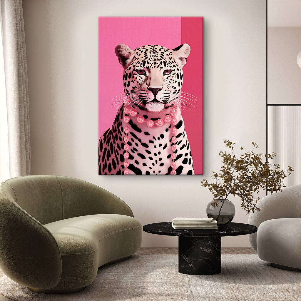 Leopard with a necklace Leopard with a necklace