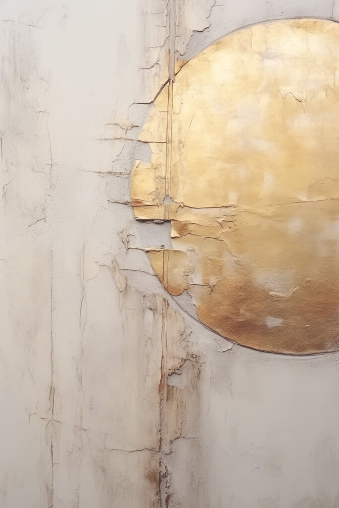 Textured walls with circular element Textured walls with circular element