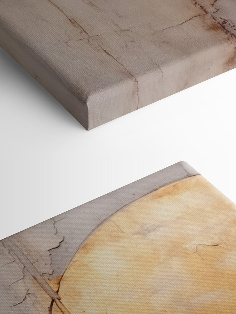 Textured walls with circular element Textured walls with circular element