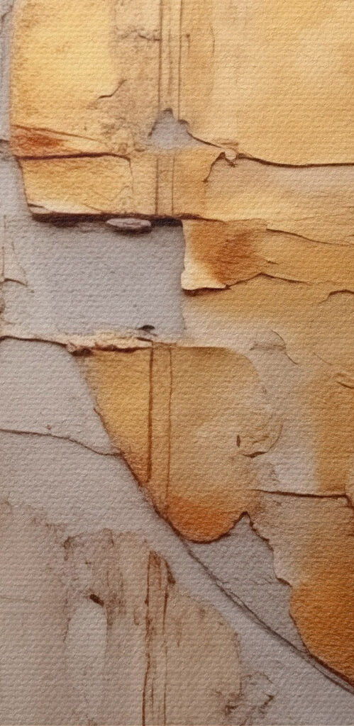 Textured walls with circular element Textured walls with circular element