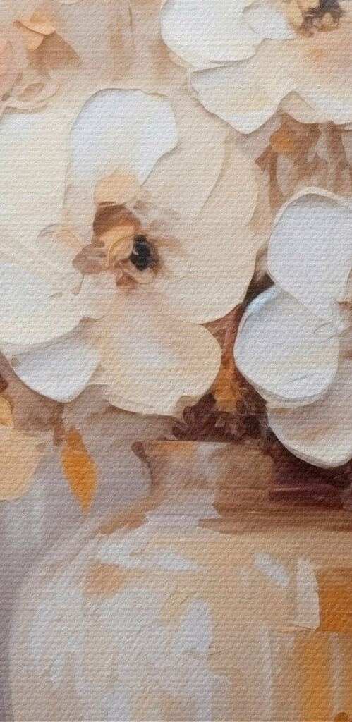 Painting of flowers in a vase