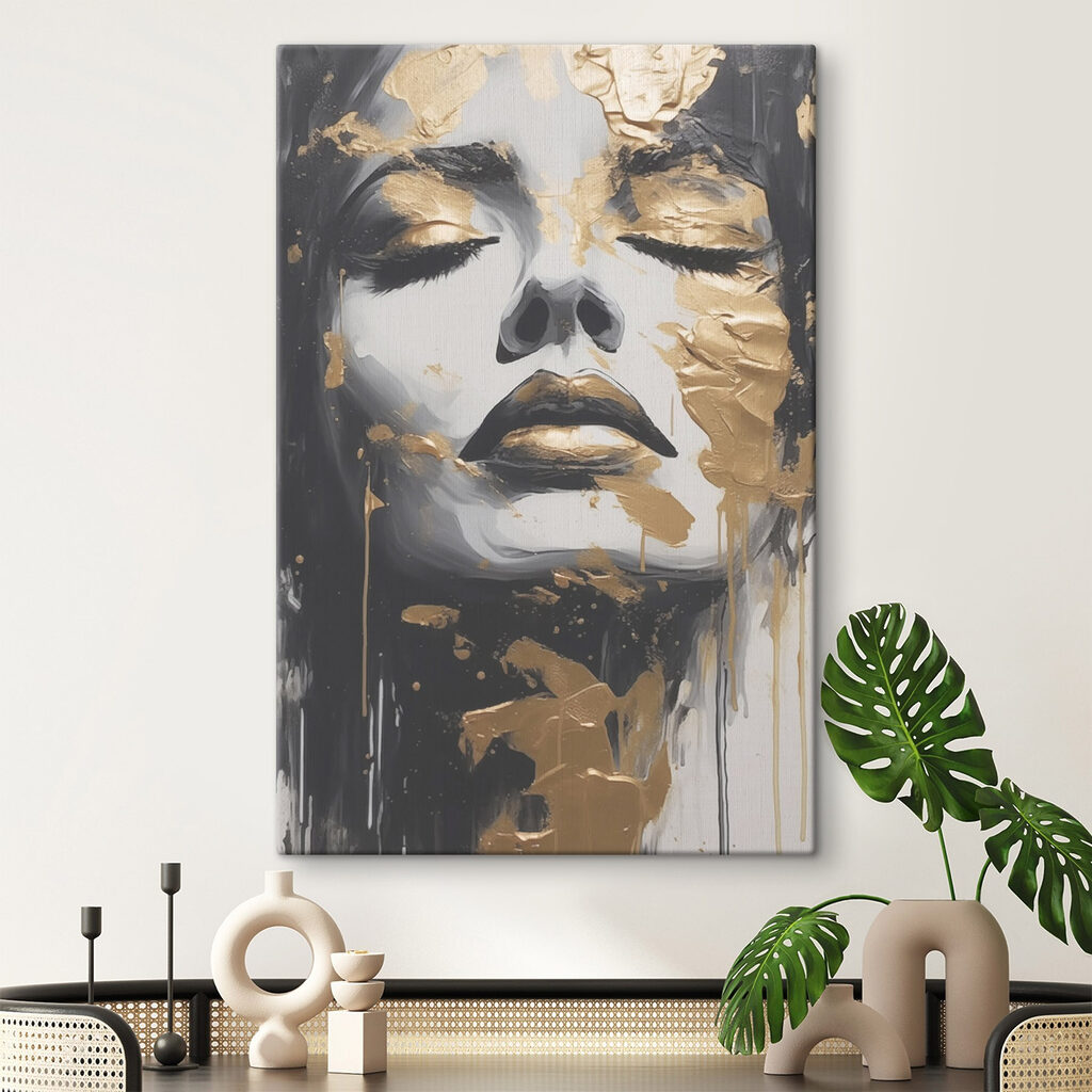 Serene beauty in a painted moment