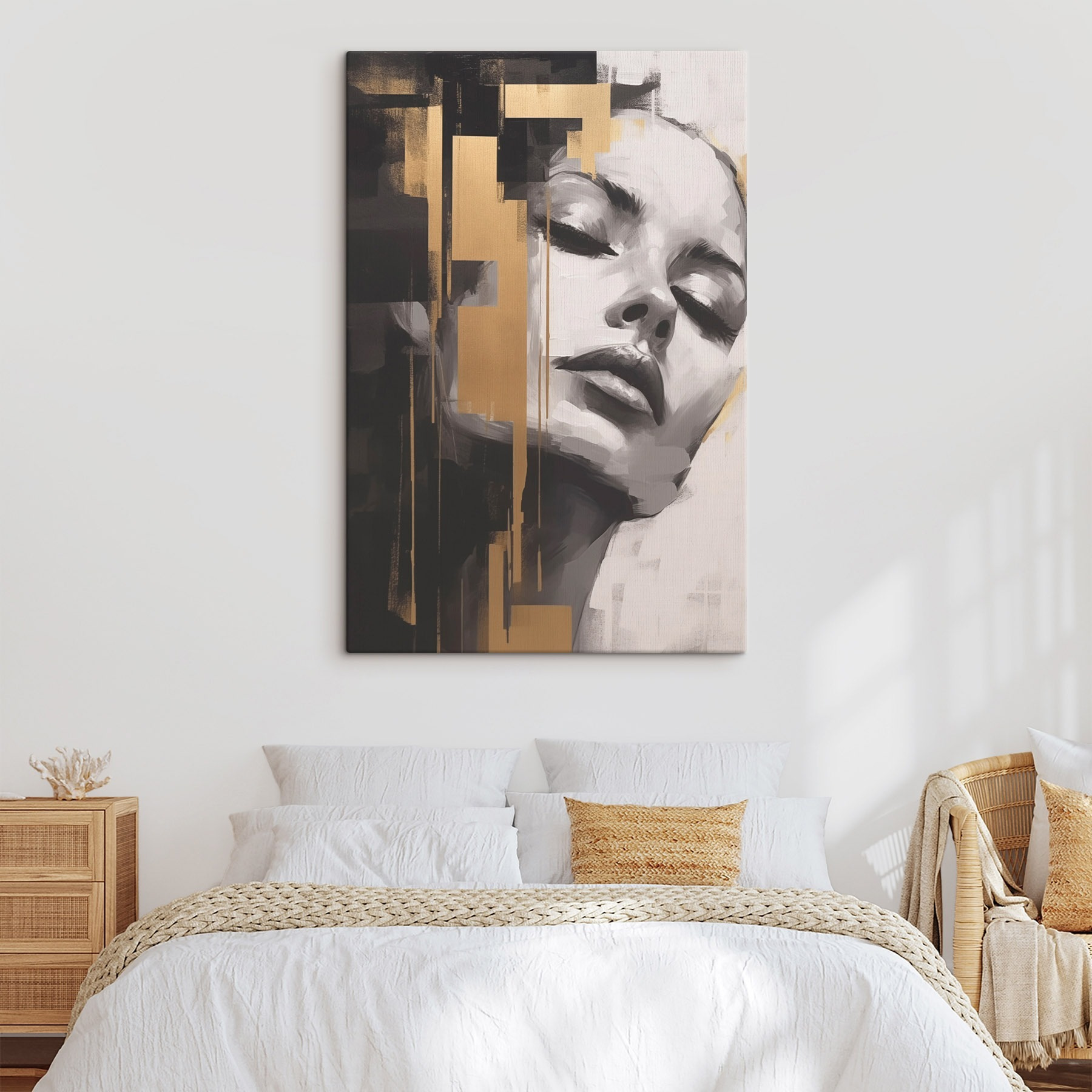 Painting of a woman's face