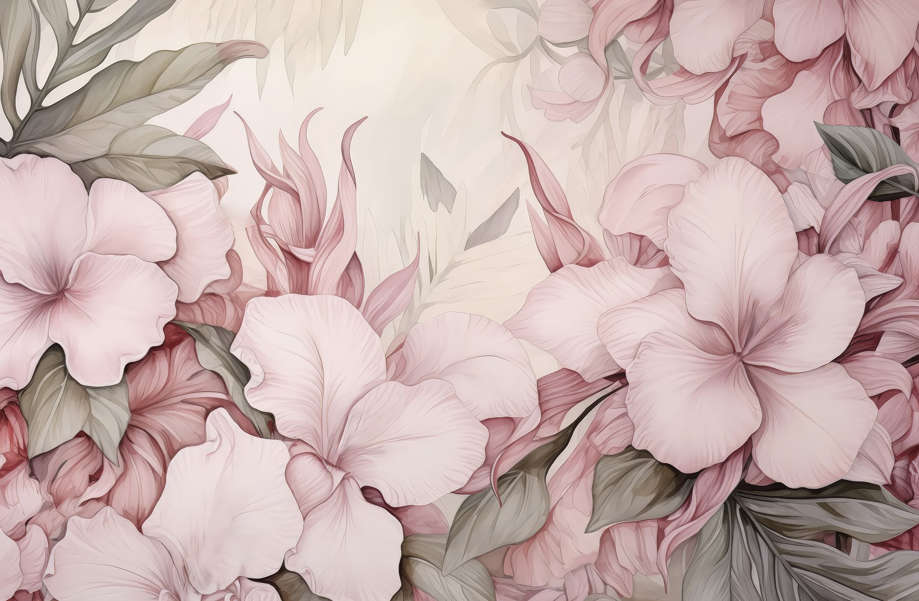 Delicate blooms in soft pastels
