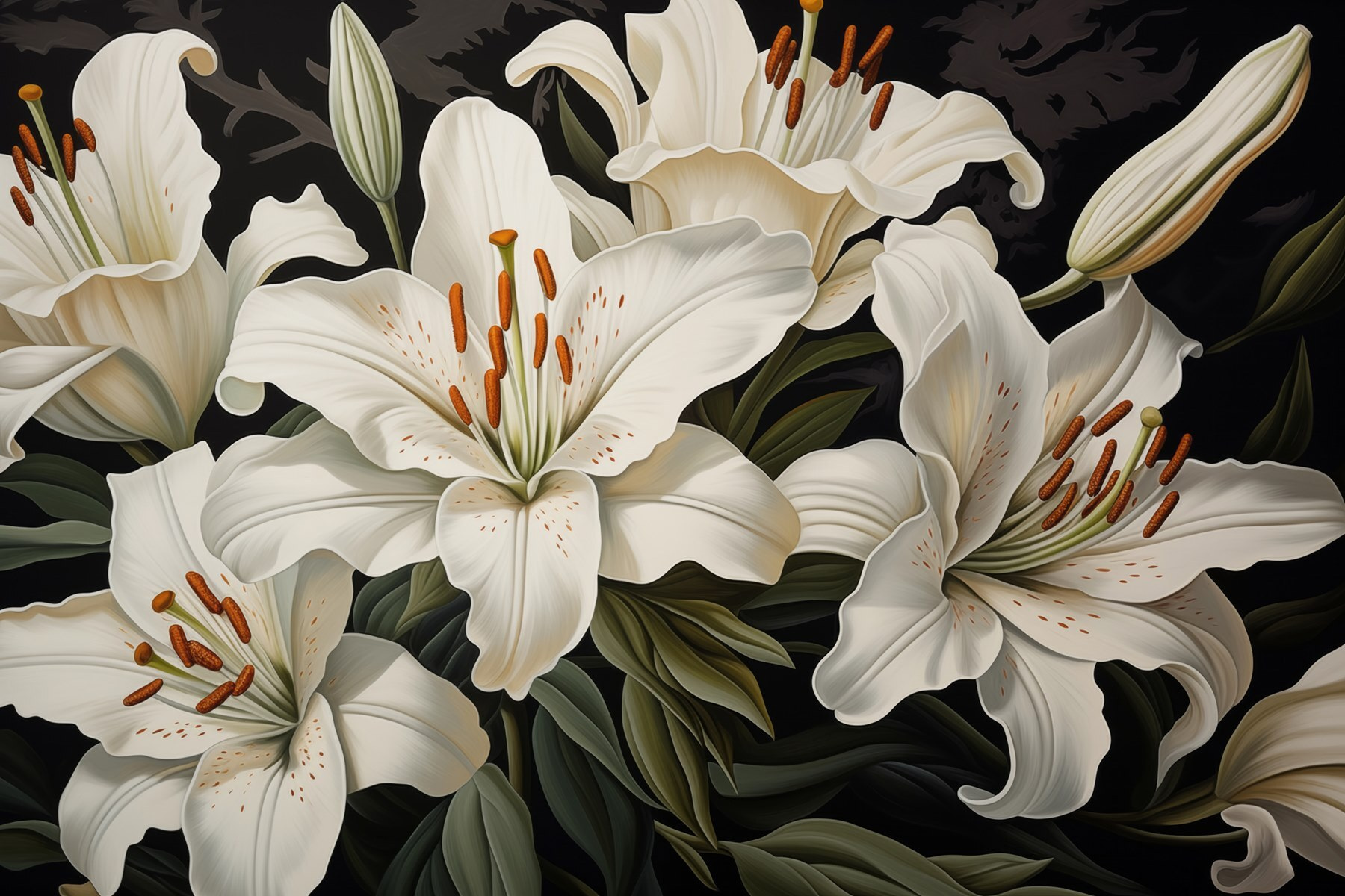 Delicate blooms in serene colors