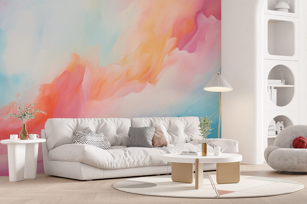 Colorful painting of clouds