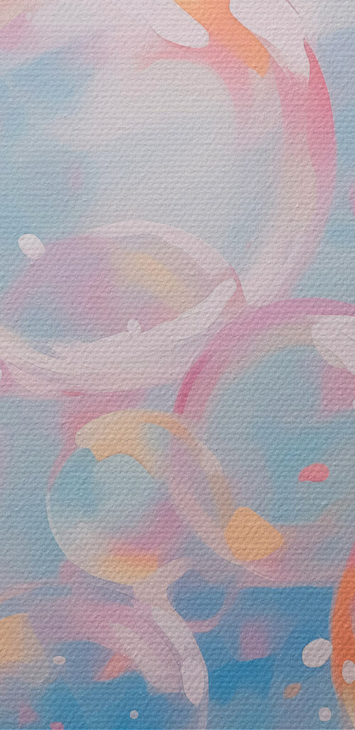 Group of bubbles in the air