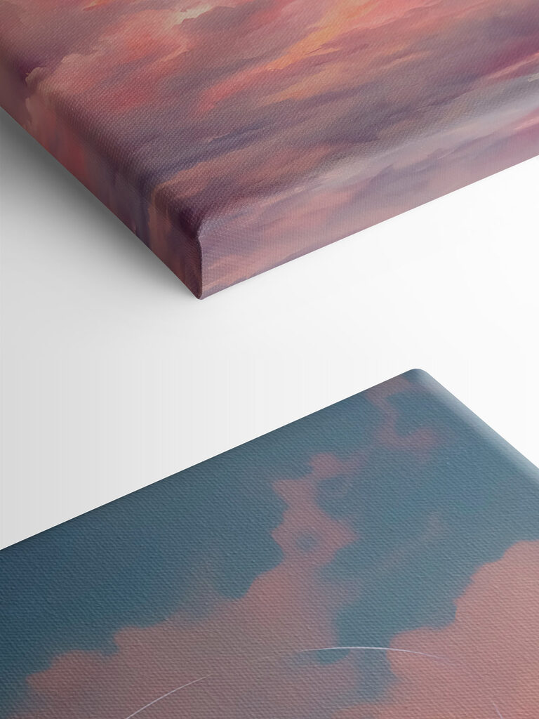 Pink clouds in the sky