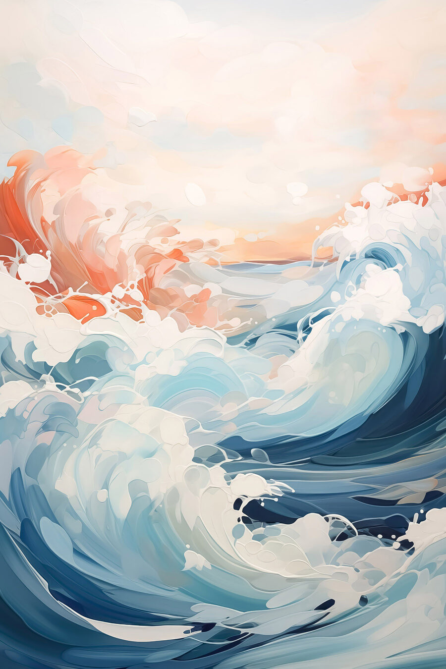 Pictura de valuri în ocean