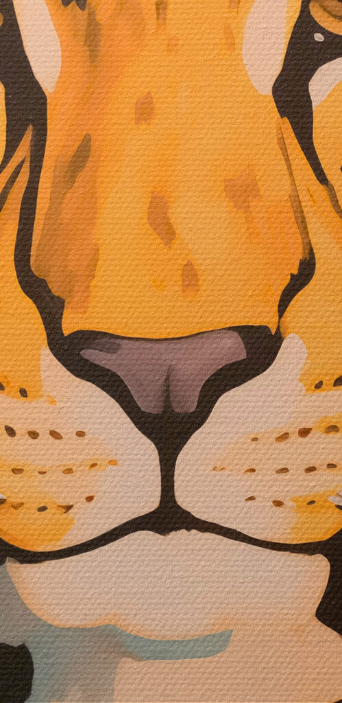 Painting of a leopard