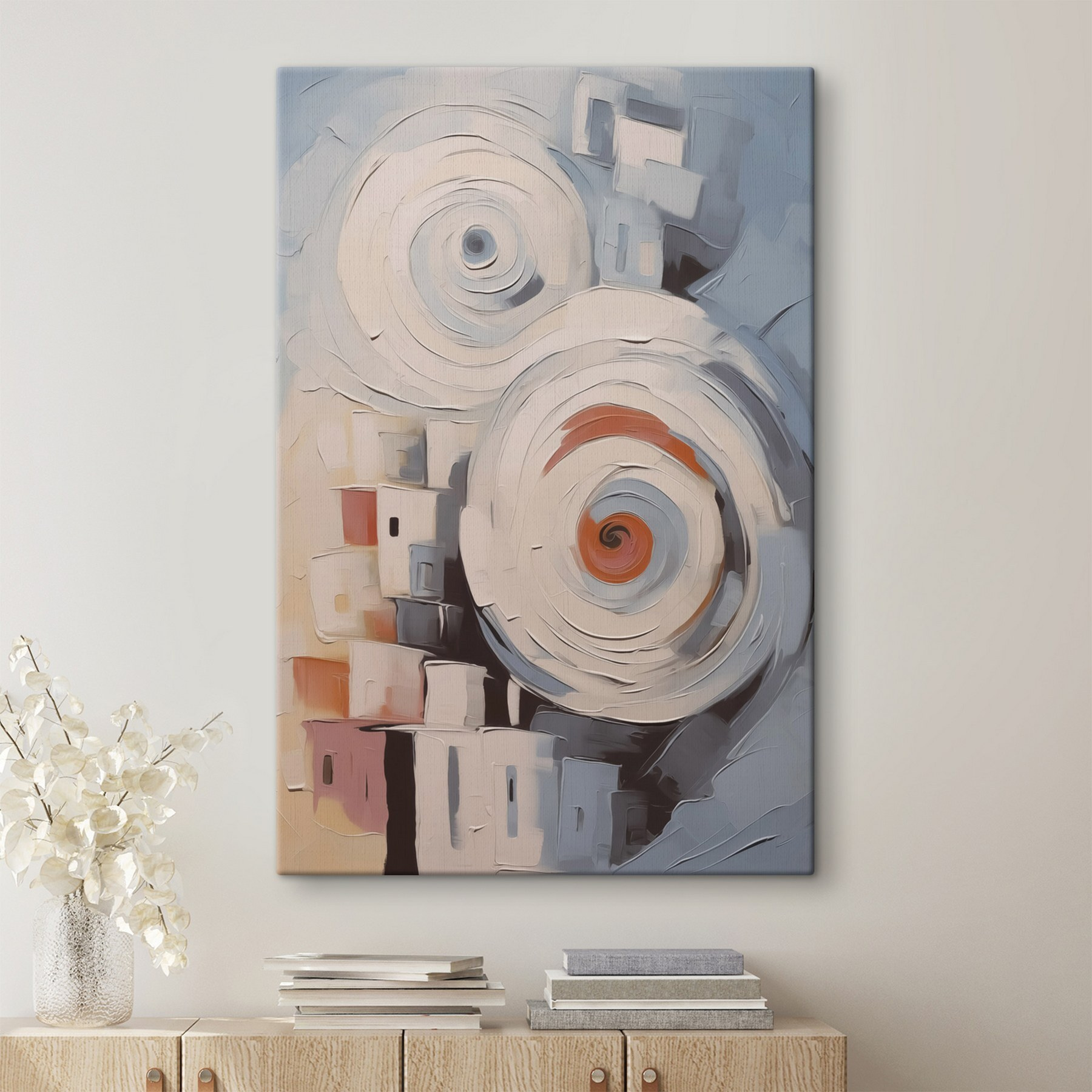 Painting of a spiraling pattern