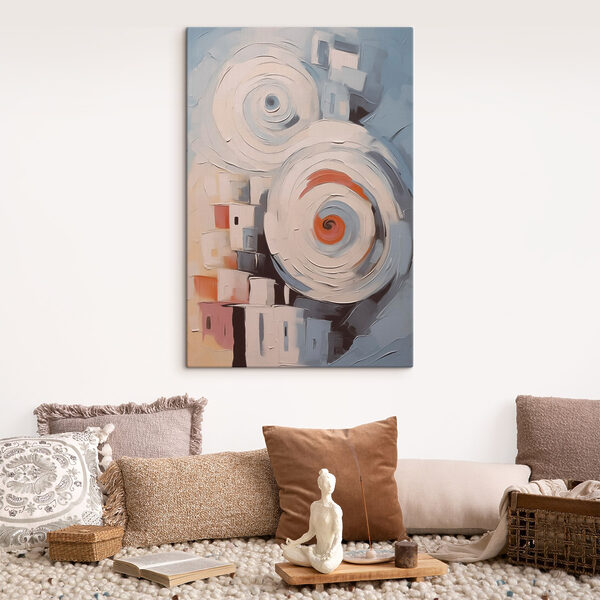 Painting of a spiraling pattern