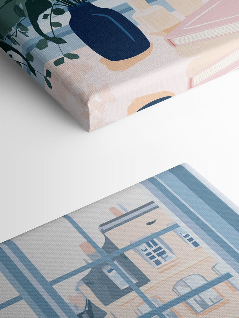 Window with flowers and candles