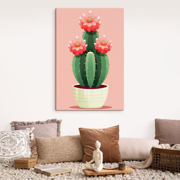 Cactus cu flori roz Cactus cu flori roz