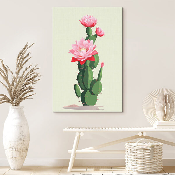 Cactus with pink flowers