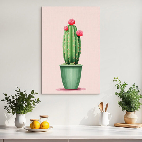 Cactus cu flori într-o oală Cactus cu flori într-o oală