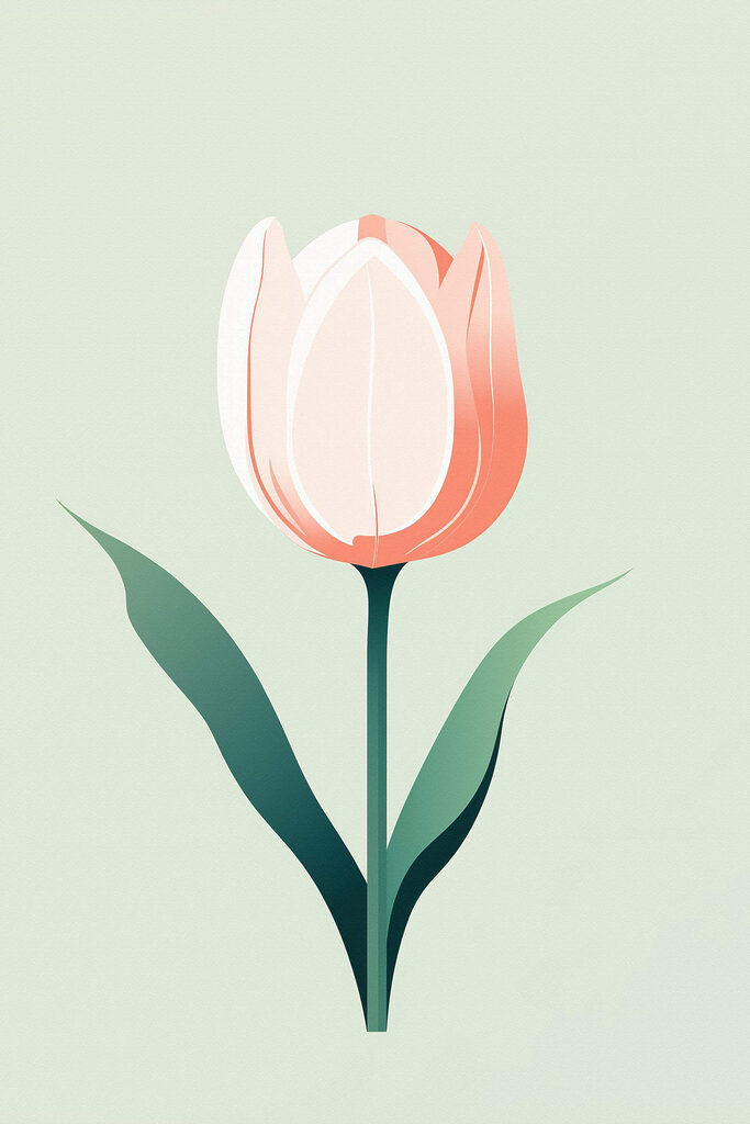 Pink flower with green leaves Pink flower with green leaves