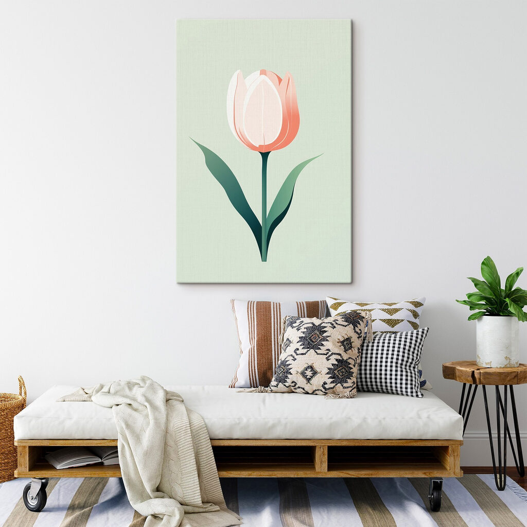 Pink flower with green leaves Pink flower with green leaves