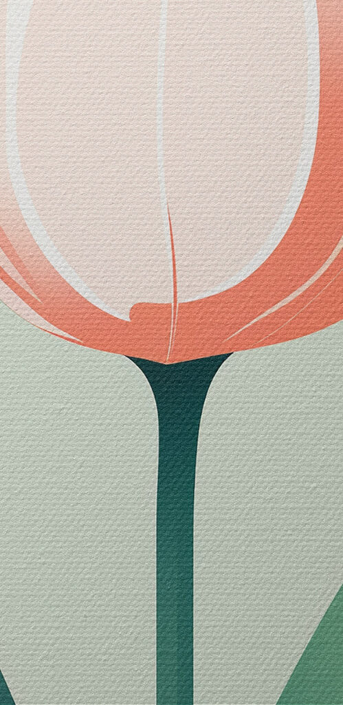 Pink flower with green leaves Pink flower with green leaves