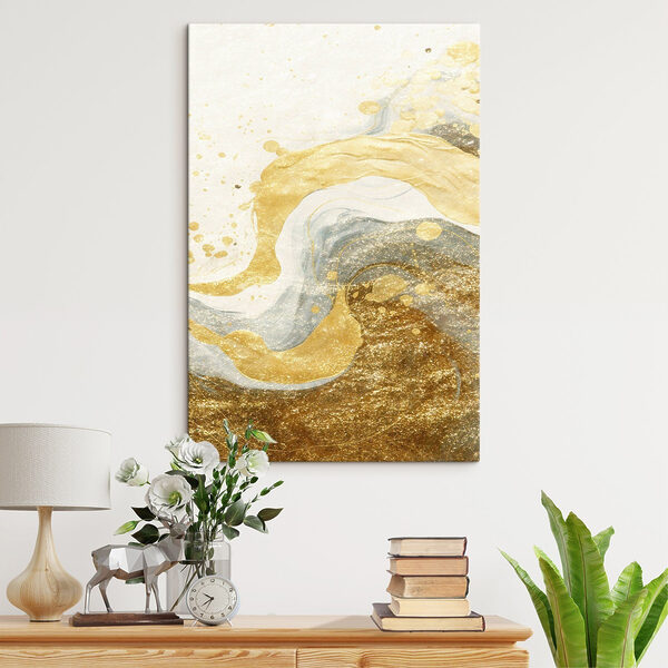 Abstract waves in soft pastel hues