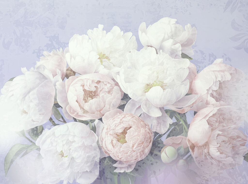 Buchet de flori albe și roz Buchet de flori albe și roz