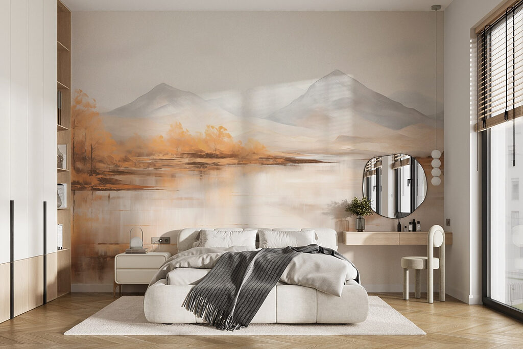 Water and mountains in the distance