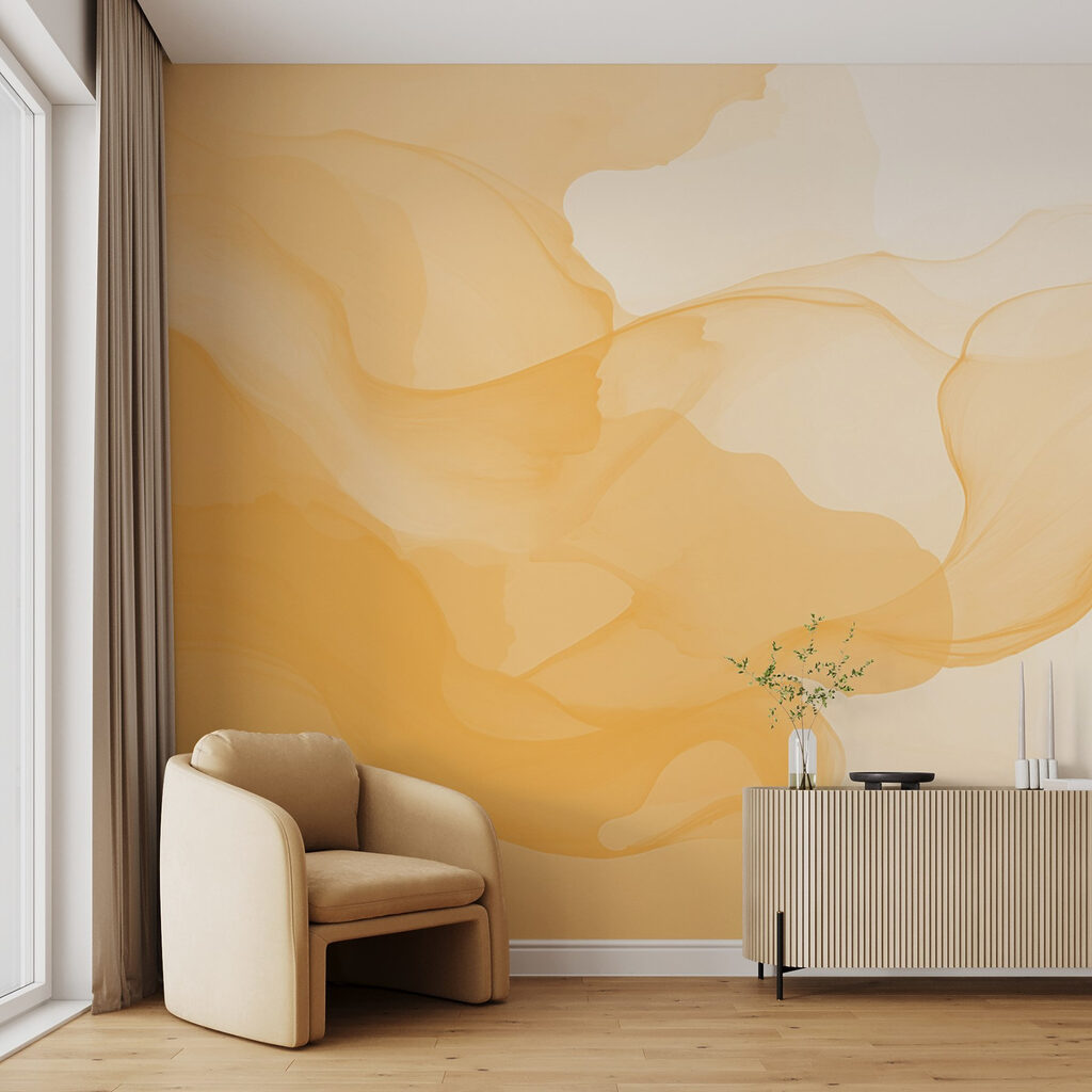 Soft waves of warm hues blending