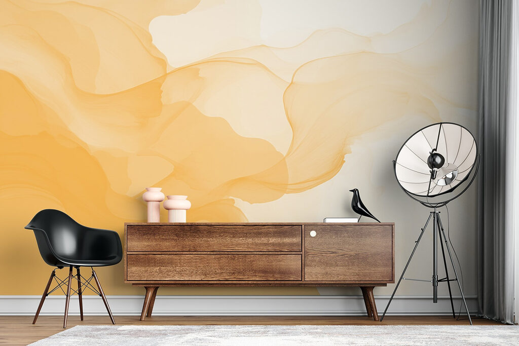 Soft waves of warm hues blending