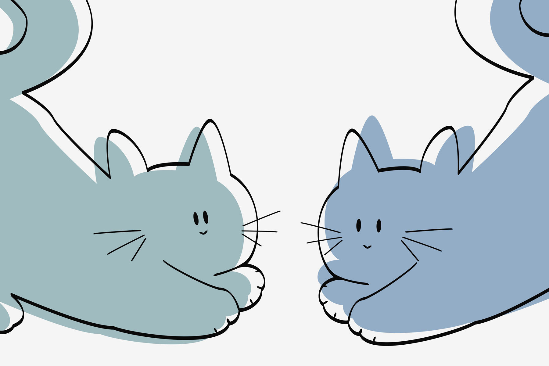 Couple of cats lying down