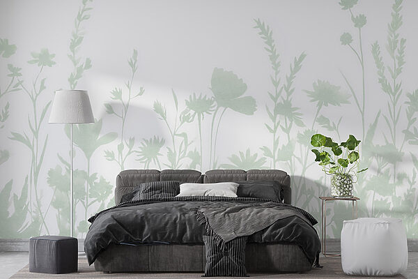 Design capricios cu siluetă florală afișată Design capricios cu siluetă florală afișată