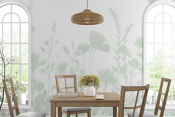 Design capricios cu siluetă florală afișată Design capricios cu siluetă florală afișată