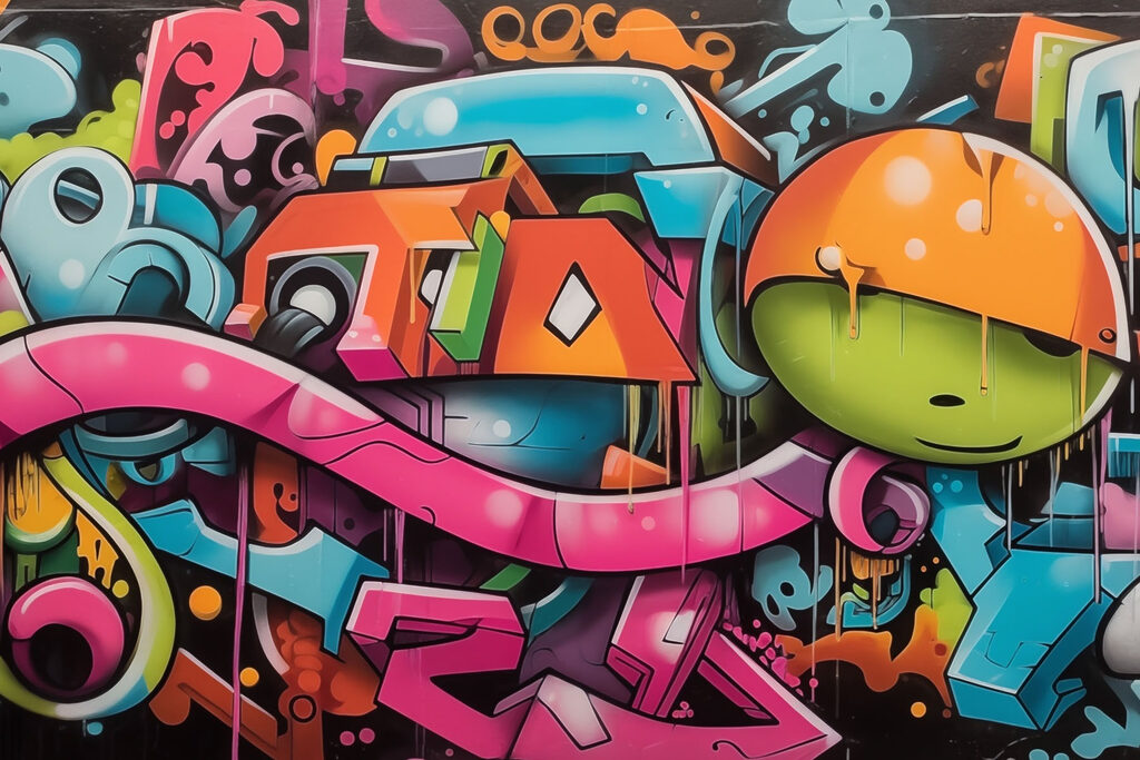 Graffiti pe un perete Graffiti pe un perete