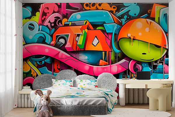 Graffiti pe un perete Graffiti pe un perete