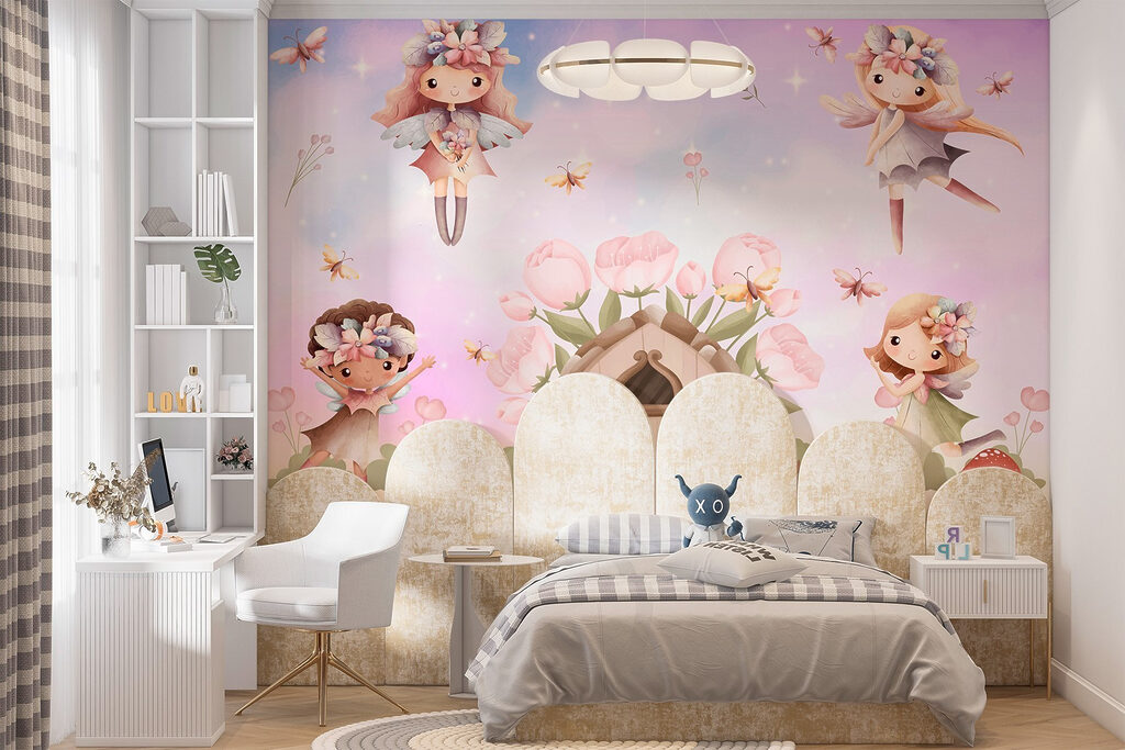 Group of fairies flying in the air Group of fairies flying in the air