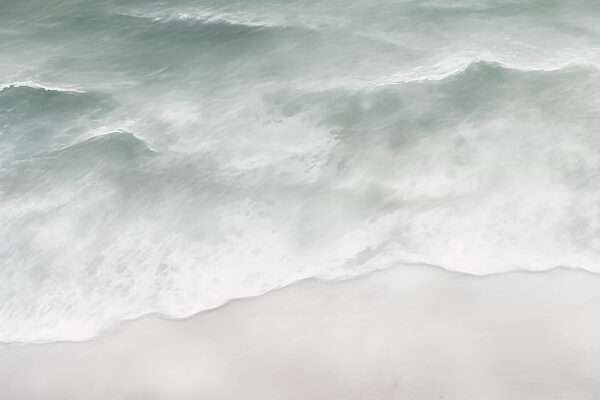 Waves crashing on a beach