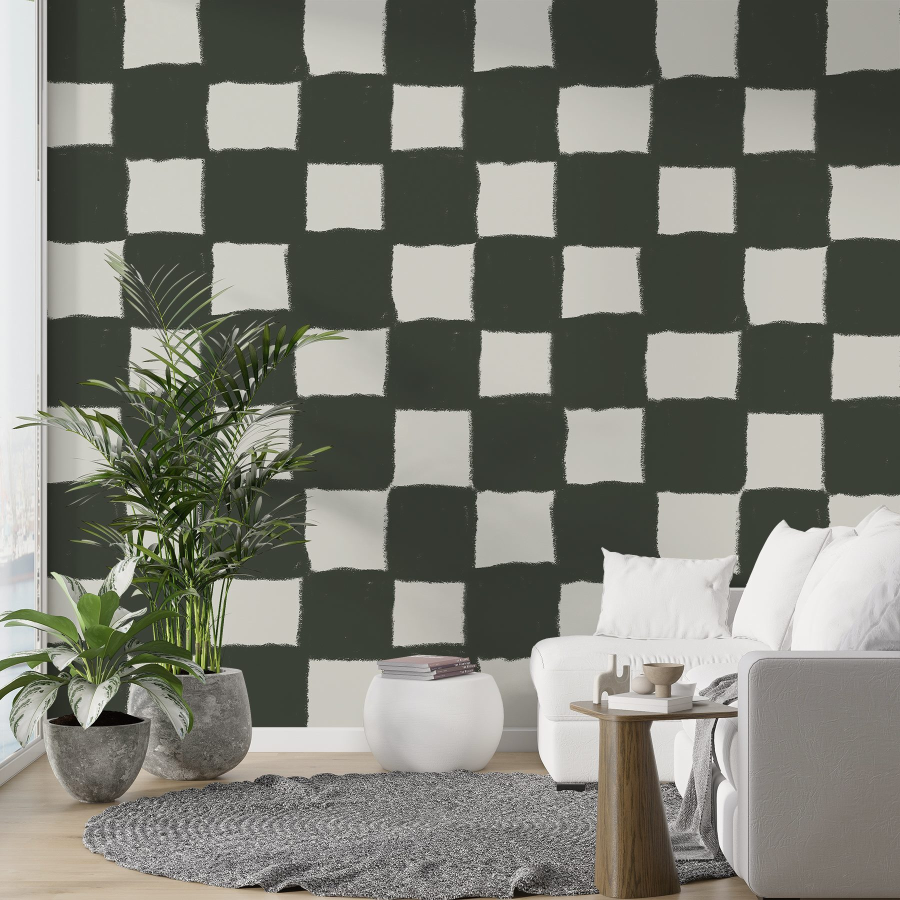 Black and white checkered pattern Black and white checkered pattern