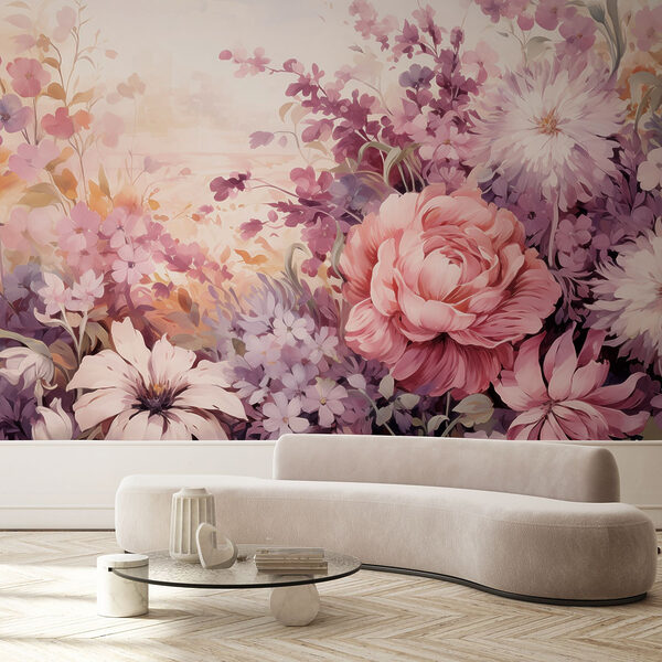 Pictura de flori și frunze Pictura de flori și frunze
