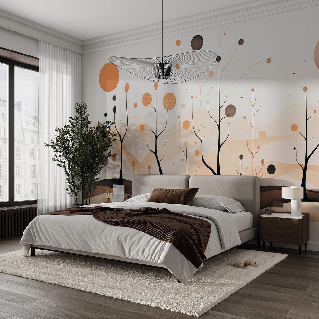 Painting of trees and plants