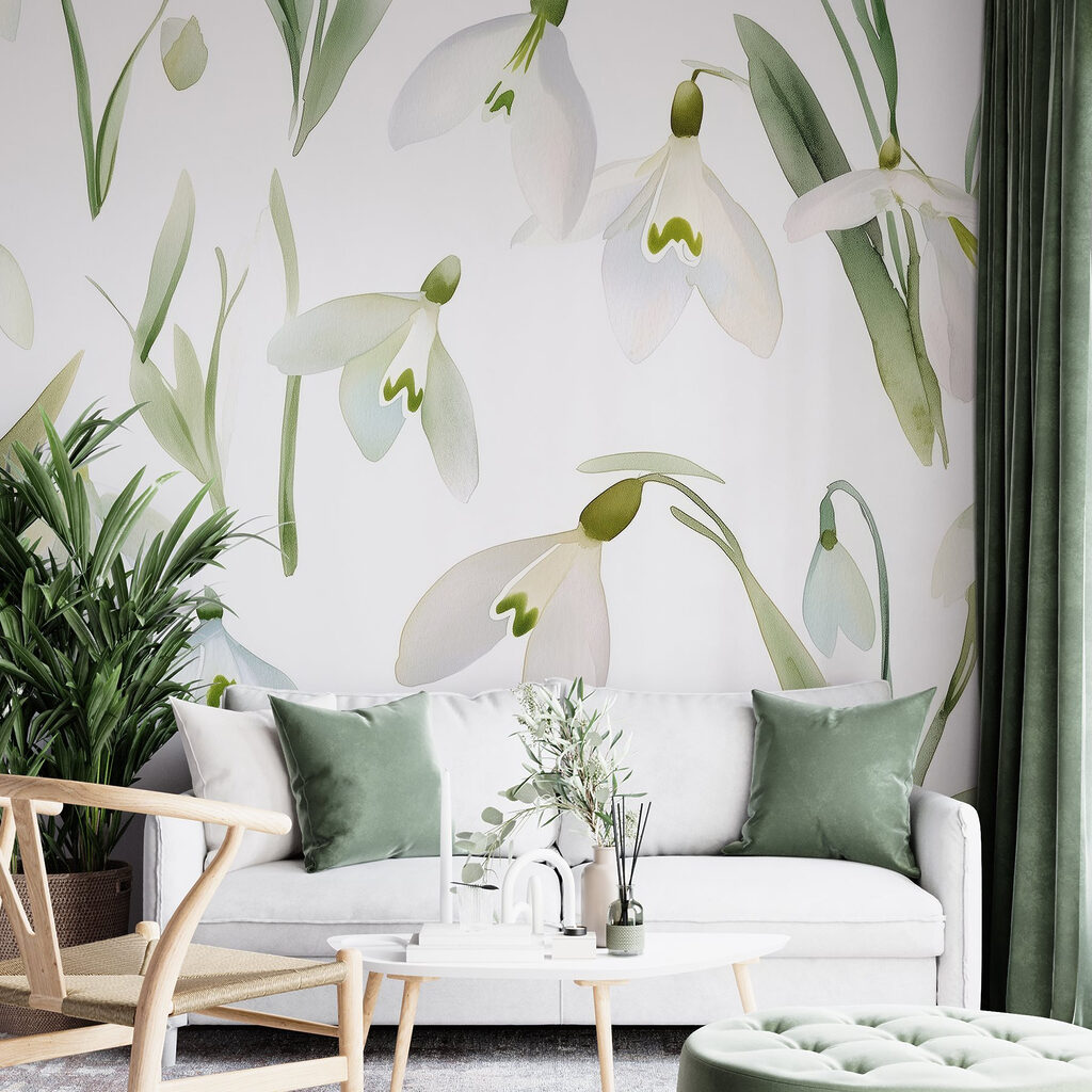 Pattern of white flowers