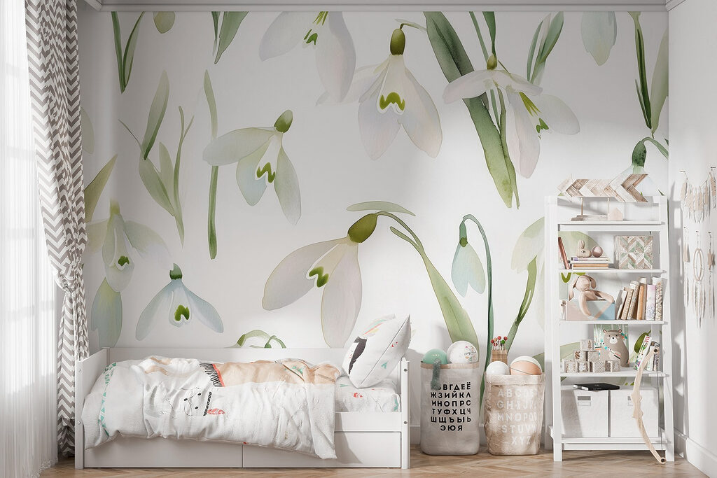 Pattern of white flowers