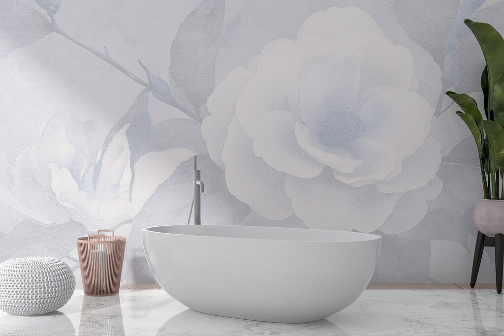 White flower with leaves White flower with leaves