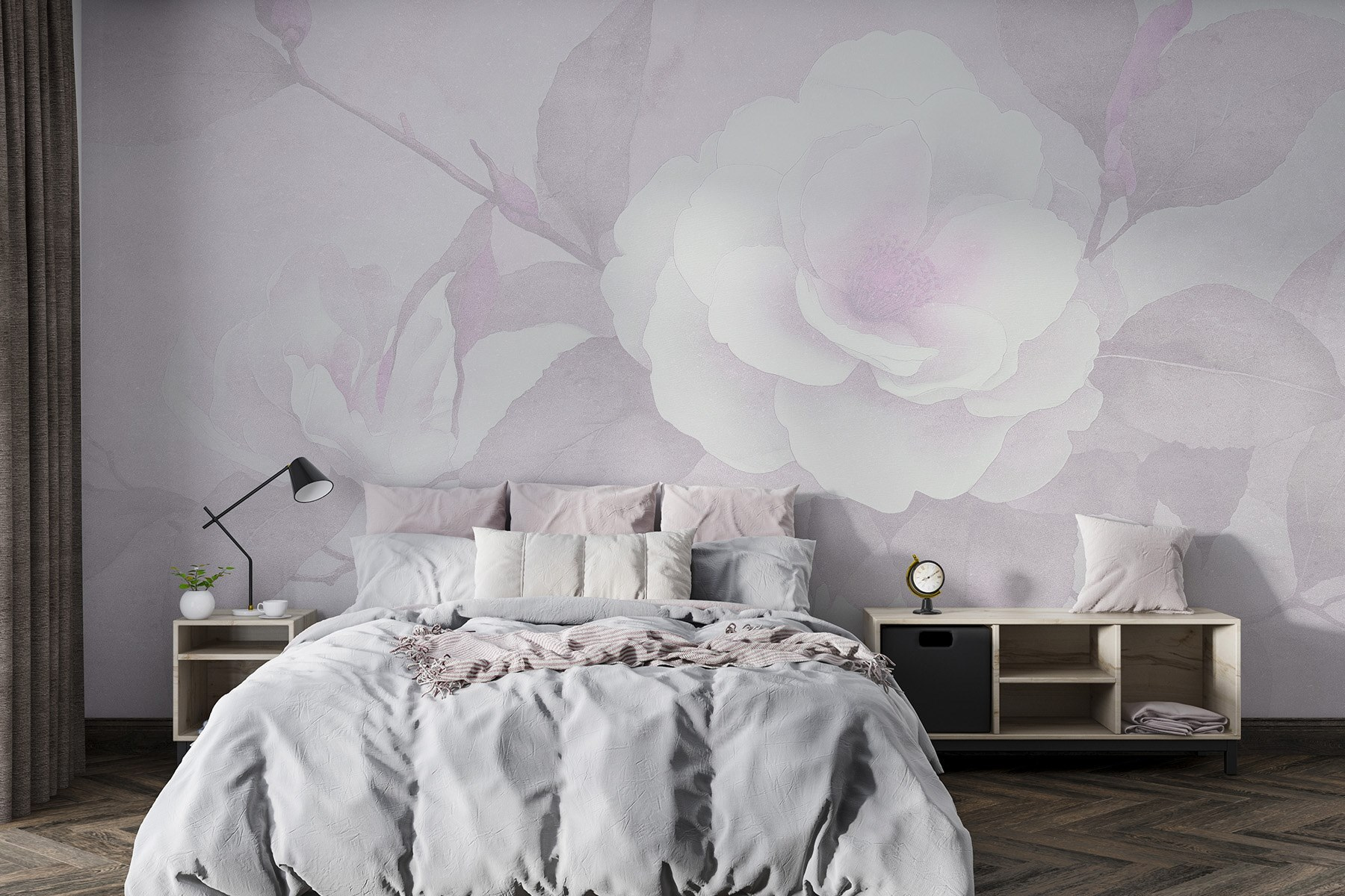 White flower with leaves White flower with leaves