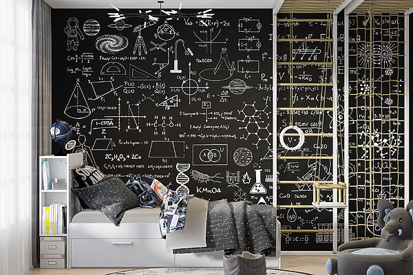 Tablă cu simboluri și formule matematice Tablă cu simboluri și formule matematice